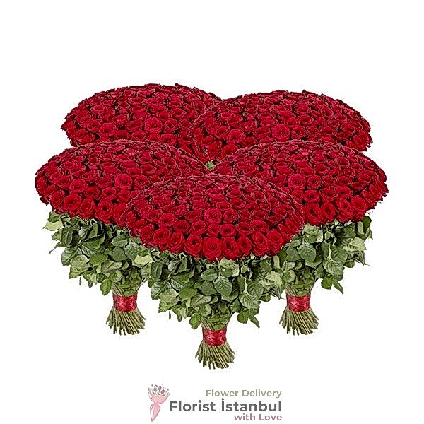 500 Rose Bouquet Resim 1