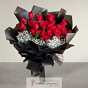 İstanbul Flower Delivery Bouquet of 35 Red Roses