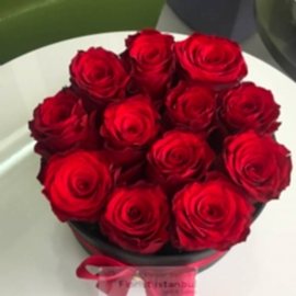  İstanbul Flower Order 12 Red Roses in a Box