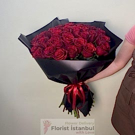 İstanbul Çiçekçi 40 Kırmızı Gül Buketi